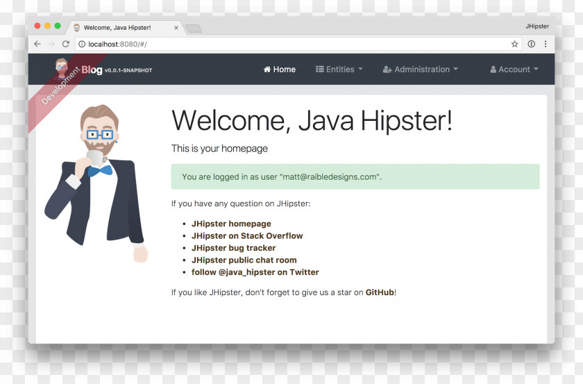 JHipster Java Spring Framework AngularJS OpenID PNG