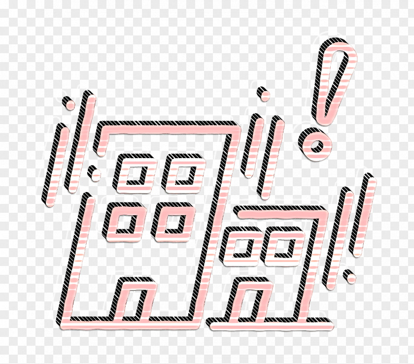 Text Vibration Icon Building Destruction Disaster PNG