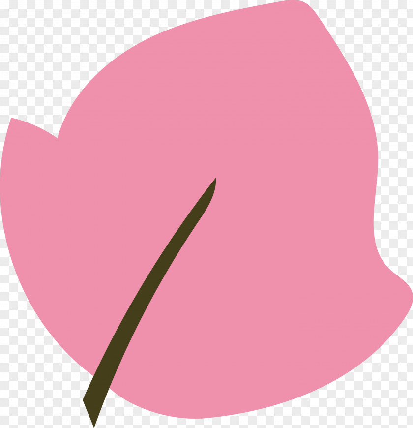 Leaf Angle Hat Line Pink M PNG