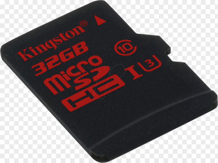 Memory Card Flash Cards MicroSD Secure Digital SDHC Kingston Class 10/UHS-I PNG