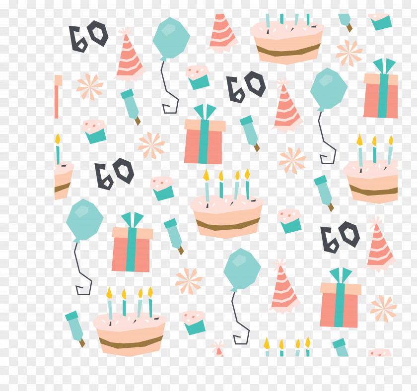 Birthday Celebration Party Background Cake Pattern PNG
