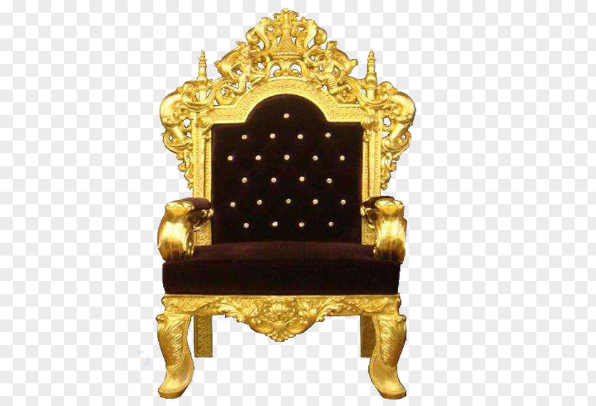 Gold Black Seat Throne PNG