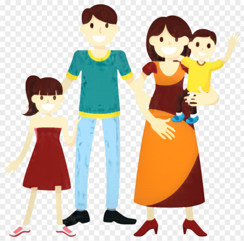 Style Animation Family Reunion Background PNG