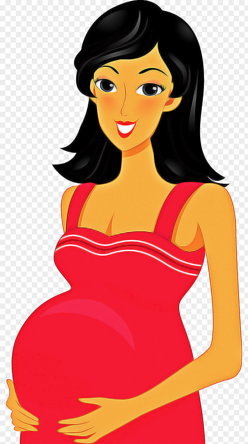 Style Dress Pregnancy Cartoon PNG