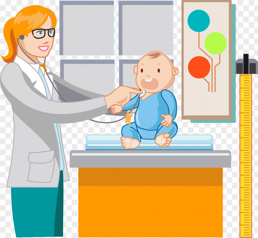 The Doctor Examined Baby Infant Physician Stethoscope Tooth Pediatrics PNG