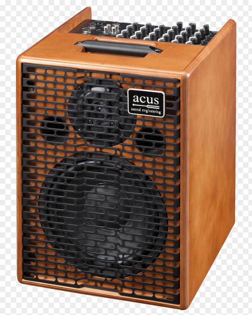 Amplifier Bass Volume Guitar Microphone Acoustic Acus One For String Wood PNG