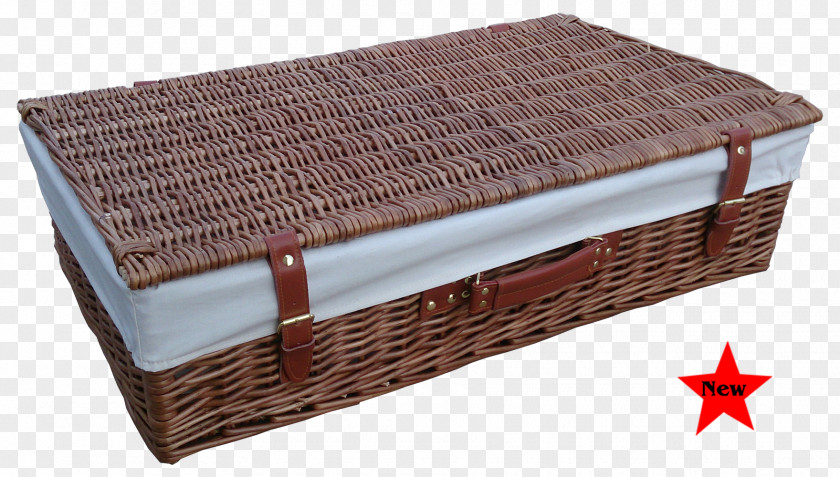 Storage Basket Hamper Wicker Bed Lid PNG