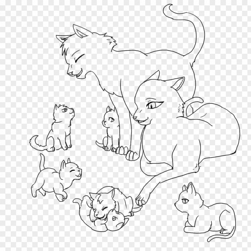 Cat Line Art Canidae Felidae Kitten PNG