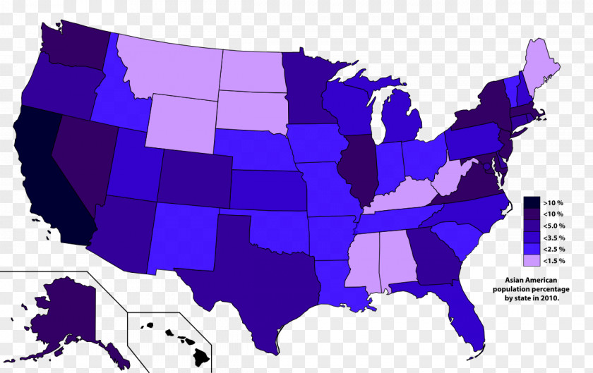 Percentage Map United States Census Demographics Of Asian Americans Demography The PNG