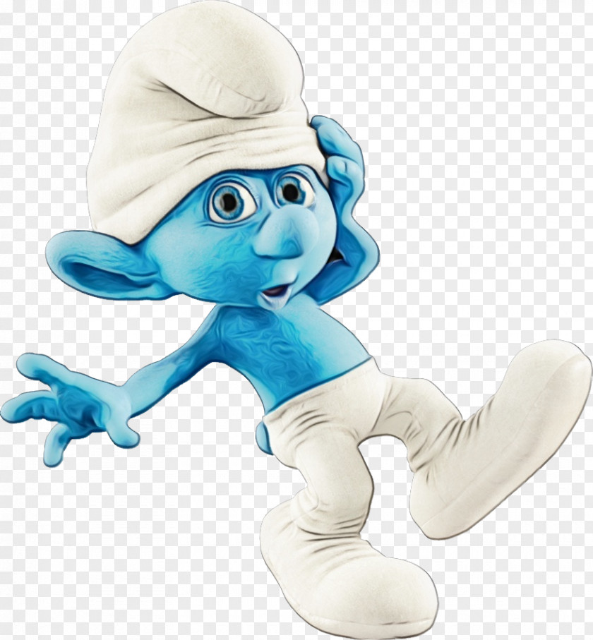 Action Figure Cap Clumsy Smurf Toy PNG