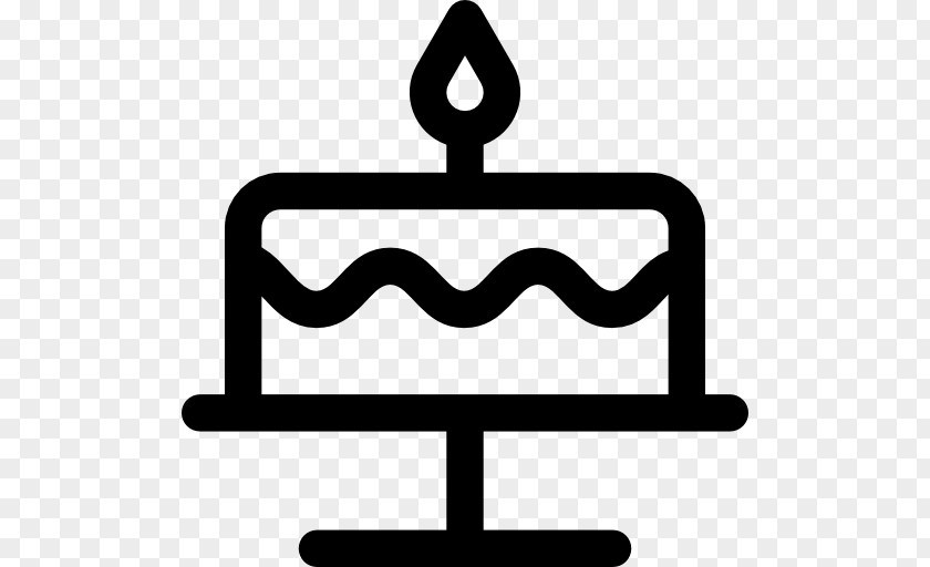 Birthday Cake Icon White Line Clip Art PNG