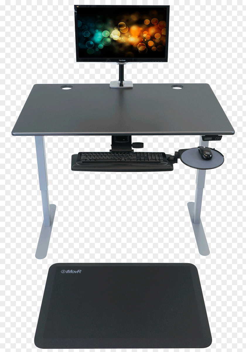 Writing Desk Top View Standing Computer Keyboard Laptop PNG
