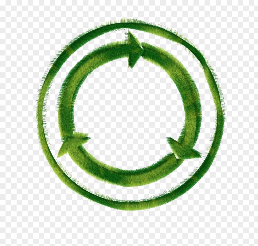 Creative Green Flag Recycling Symbol Environmentally Friendly Clip Art PNG