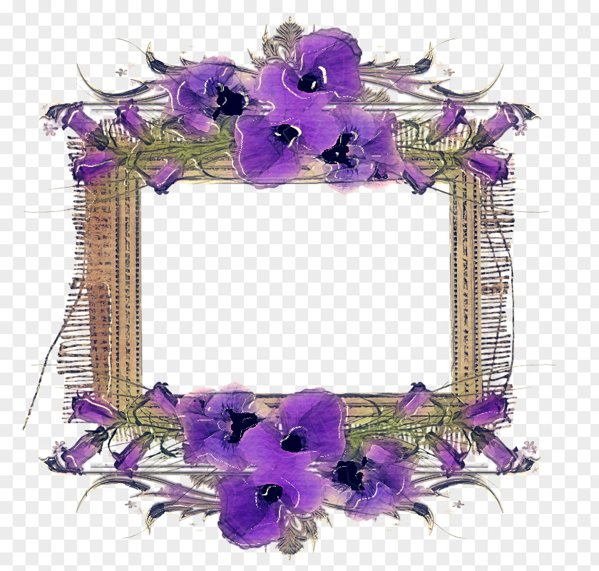 Hydrangea Dendrobium Purple Flower Wreath PNG
