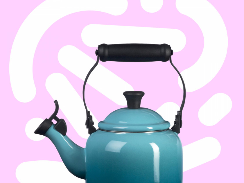 Kettle Le Creuset Vitreous Enamel Handle Teapot PNG
