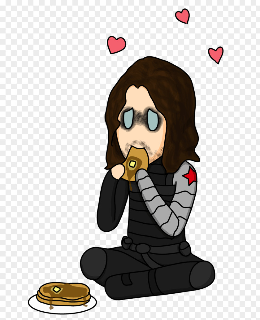 Bucky Barnes Pancake Cartoon Fan Art Character PNG