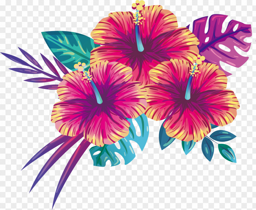 Blooming Summer Flowers PNG