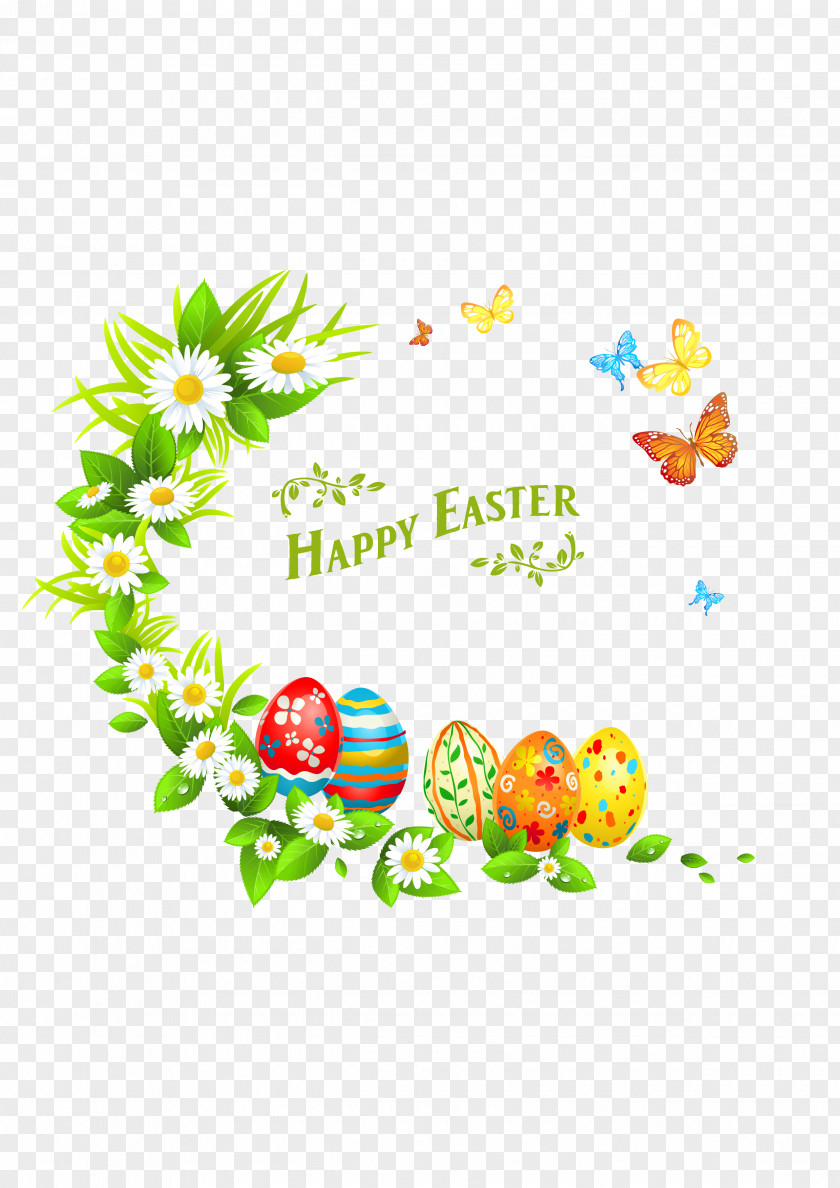 Colorful Easter Invitation Bunny Egg Clip Art PNG