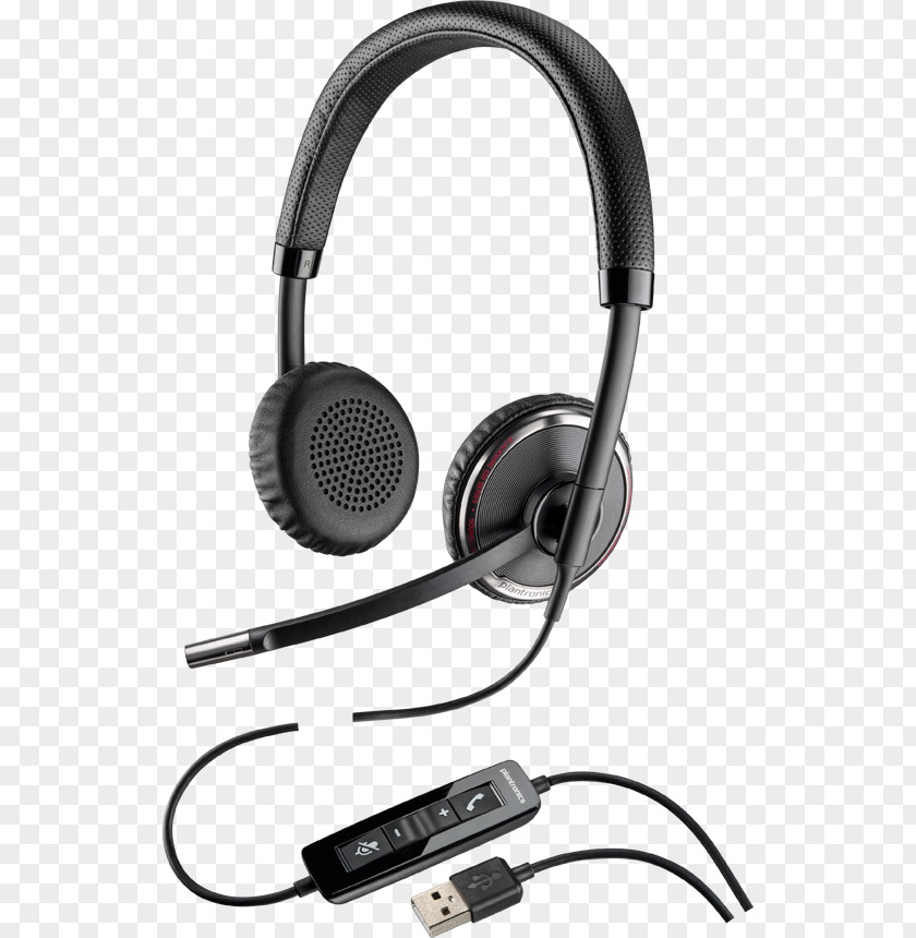 Headphones Plantronics Blackwire C520 Headset USB Stereophonic Sound PNG