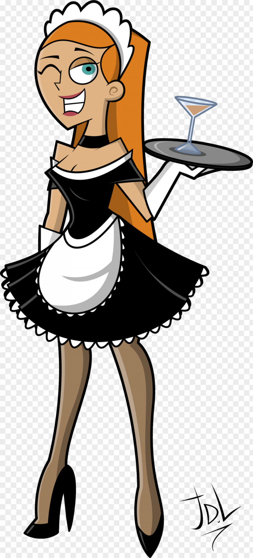 Maid Jazz Fenton Phineas Flynn DeviantArt Cartoon PNG