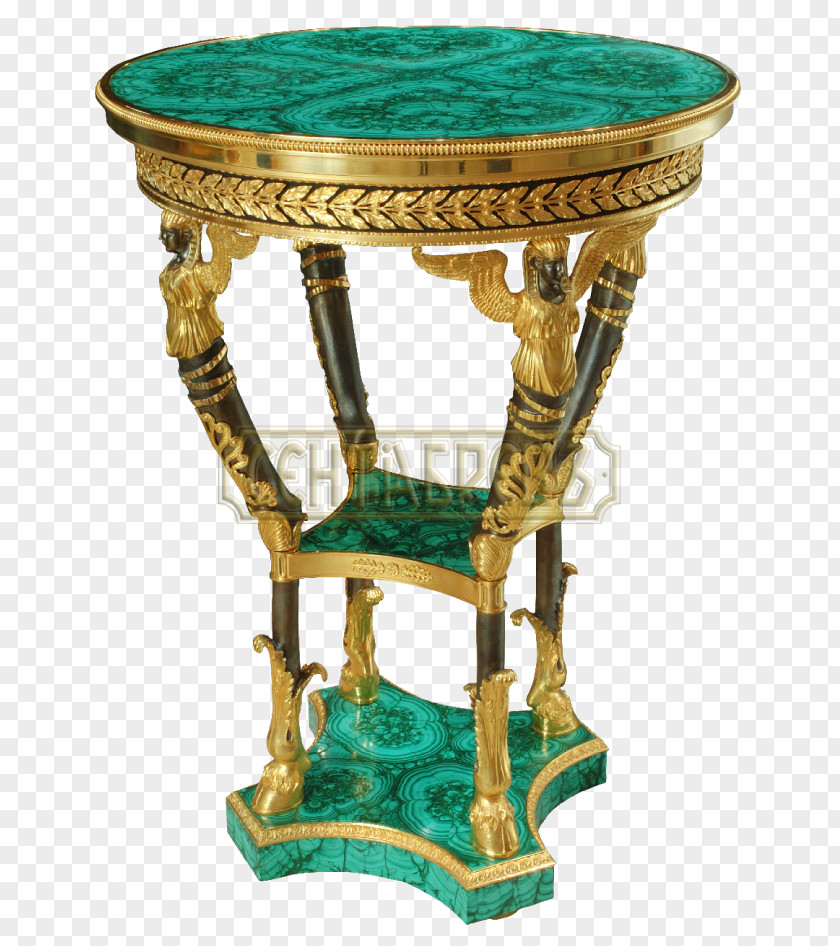 Table Bedside Tables Antique Furniture Malachite PNG