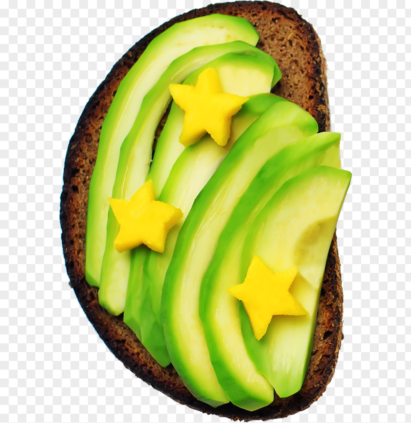 Avocado Toast Guacamole Open Sandwich PNG