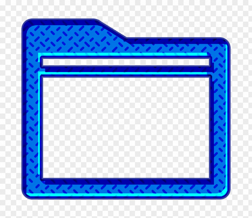 Electric Blue Rectangle Archieve Icon Documents Files PNG