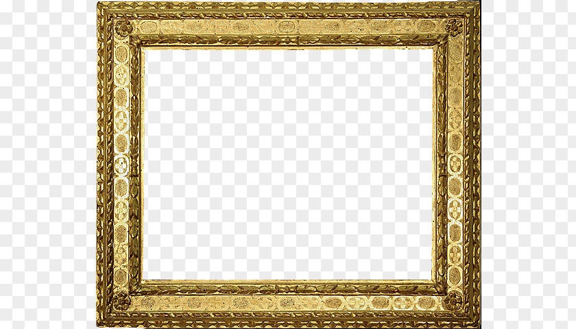 European Gold Frame Picture PNG