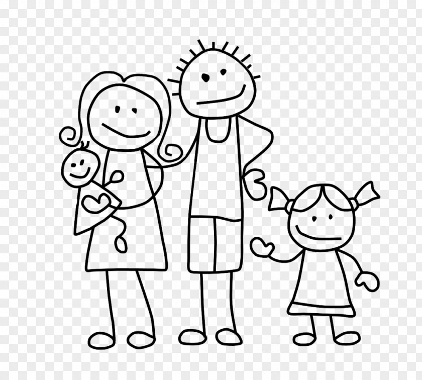 Family Stick Figure Drawing Clip Art PNG