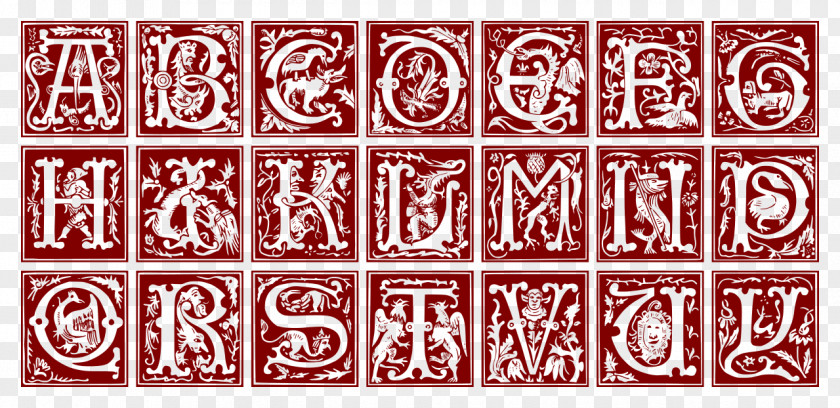 Initials 16th Century The Book Of Ornamental Alphabets: Ancient & Mediaeval Middle Ages Gothic Alphabet PNG