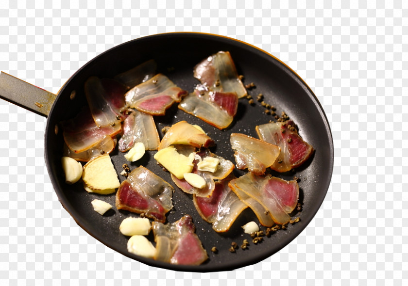 Stir-fried Bacon Pieces Chinese Sausage Curing Stir Frying PNG