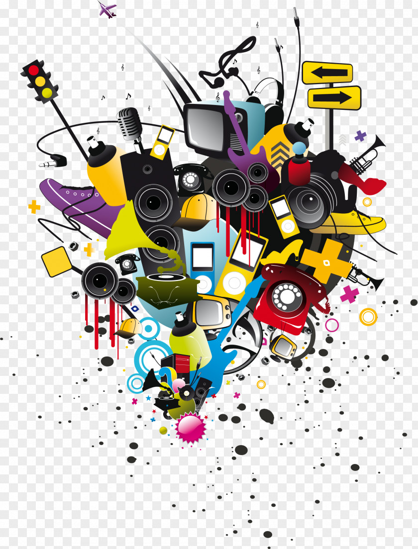 Musical Elements Graphic Design Instruments PNG