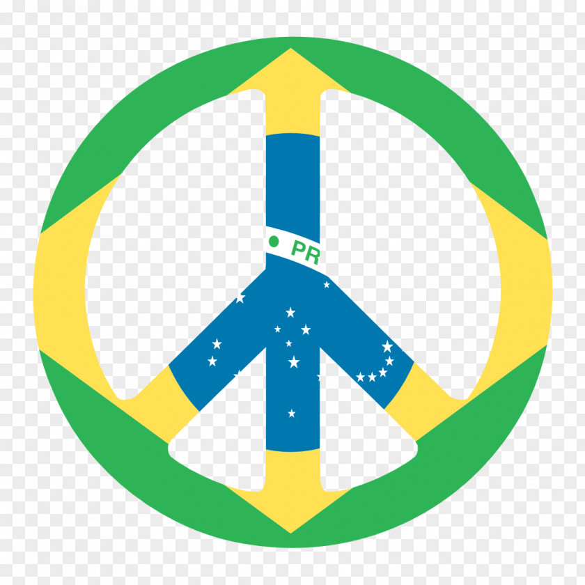 Brazil Flag Vector Of Peace Symbols Clip Art PNG