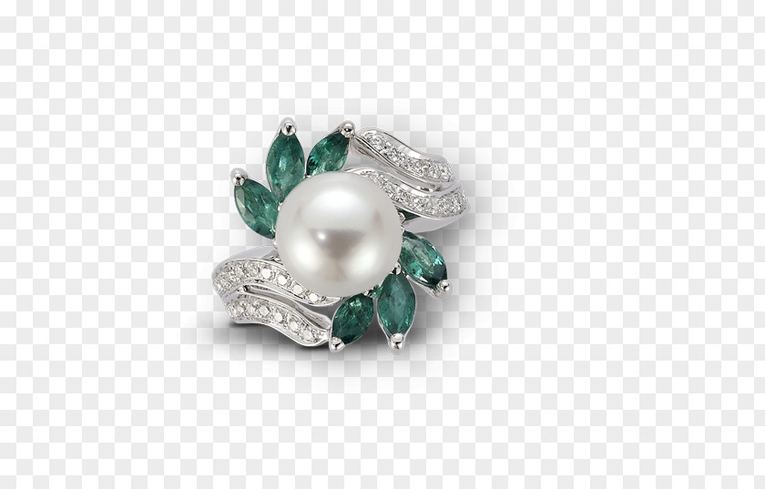 Emerald Pearl Gold Diamond Jewellery PNG
