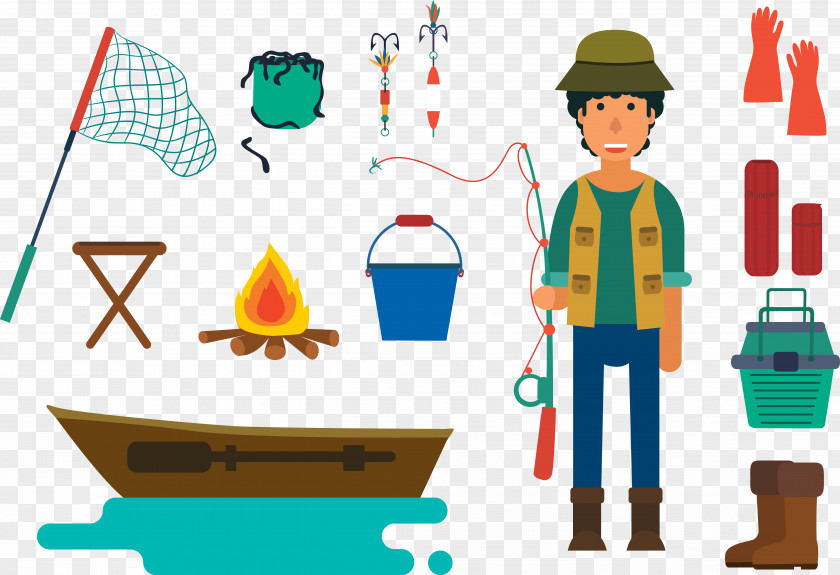 Field Fishing Vector Euclidean Clip Art PNG