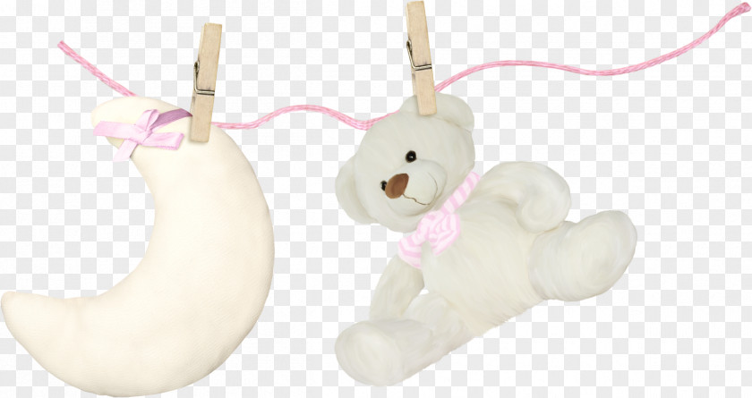 Pink Moon Bear Rope Gallows Plush Stuffed Toy Textile Infant PNG