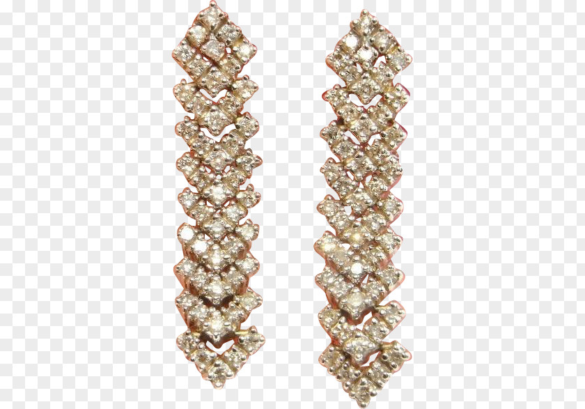 Gold Diamond Drop Earrings Jewellery PNG