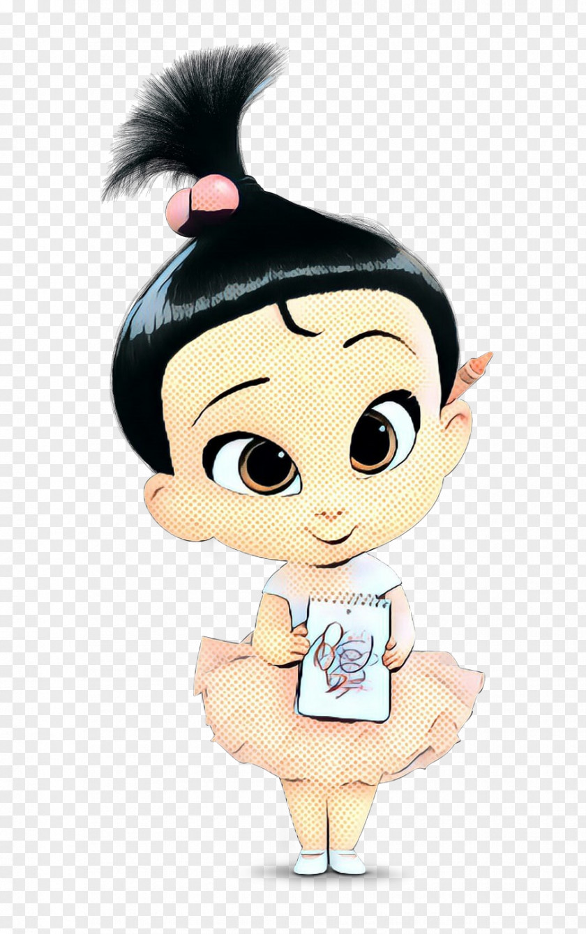 Animation Black Hair Cartoon PNG