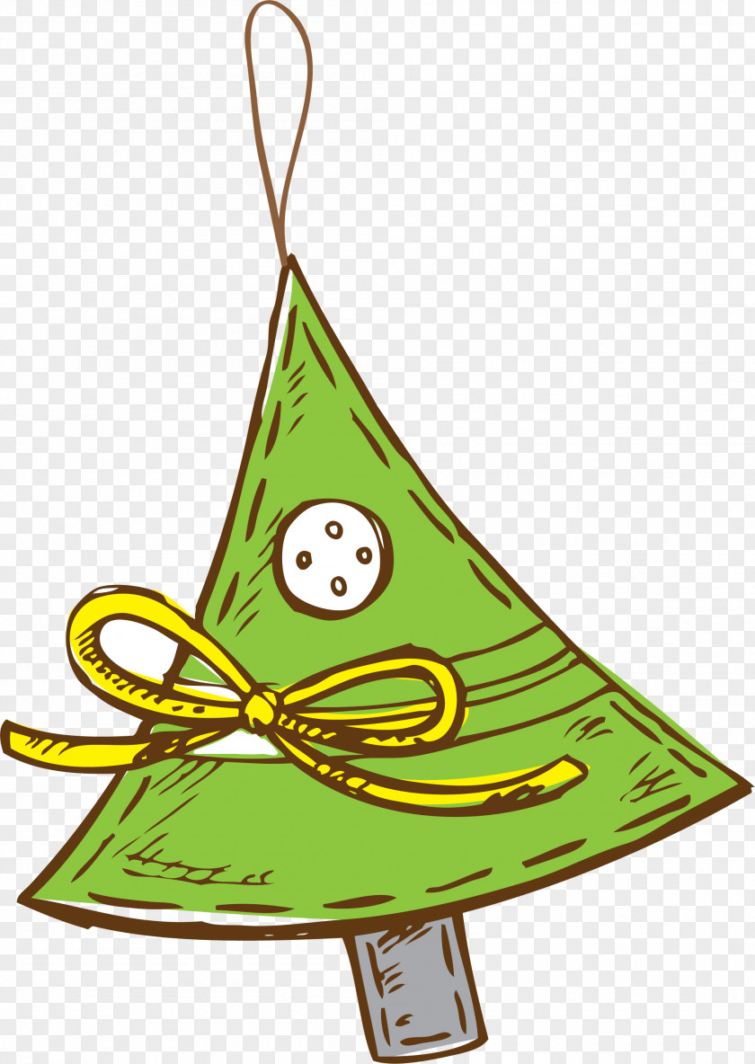 Cartoon Green Christmas Tree PNG