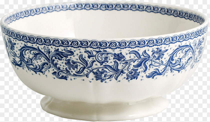 Gien Ceramic Rouen Blue And White Pottery Faïencerie De Bowl PNG