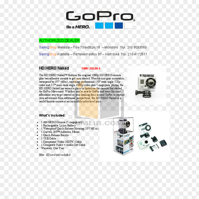 GoPro Action Camera Product Manuals Camcorder PNG