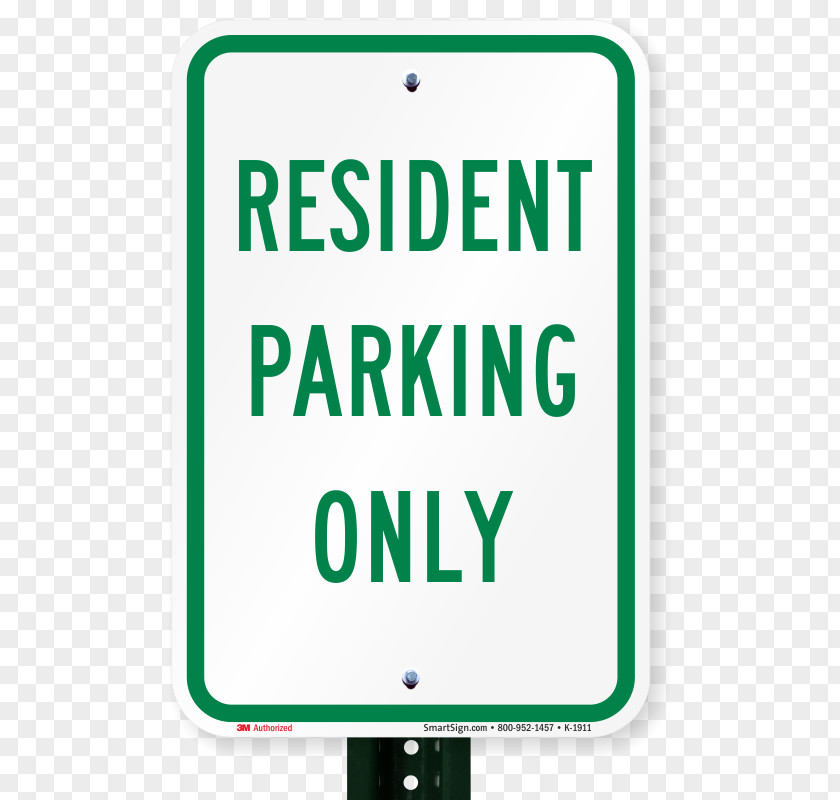 Resident Parking Warning SmartSign Aluminum Sign Traffic Signage Logo PNG