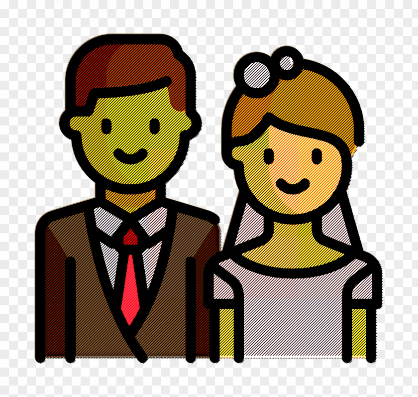 Couple Icon Bride Family PNG