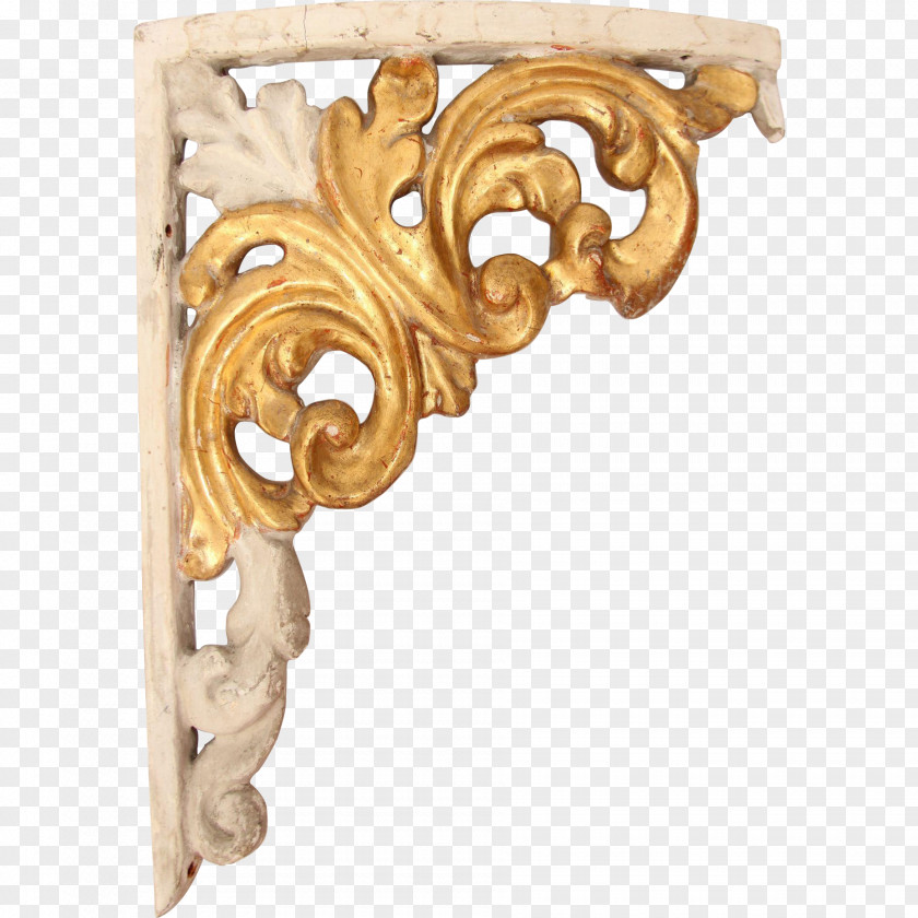 Baroque Rococo Ornament Wood Carving Style PNG