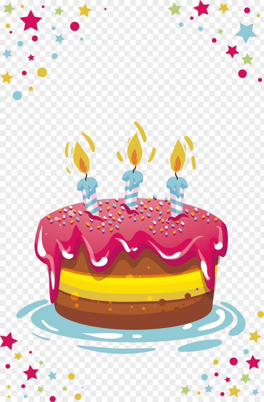 Pink Birthday Cake PNG