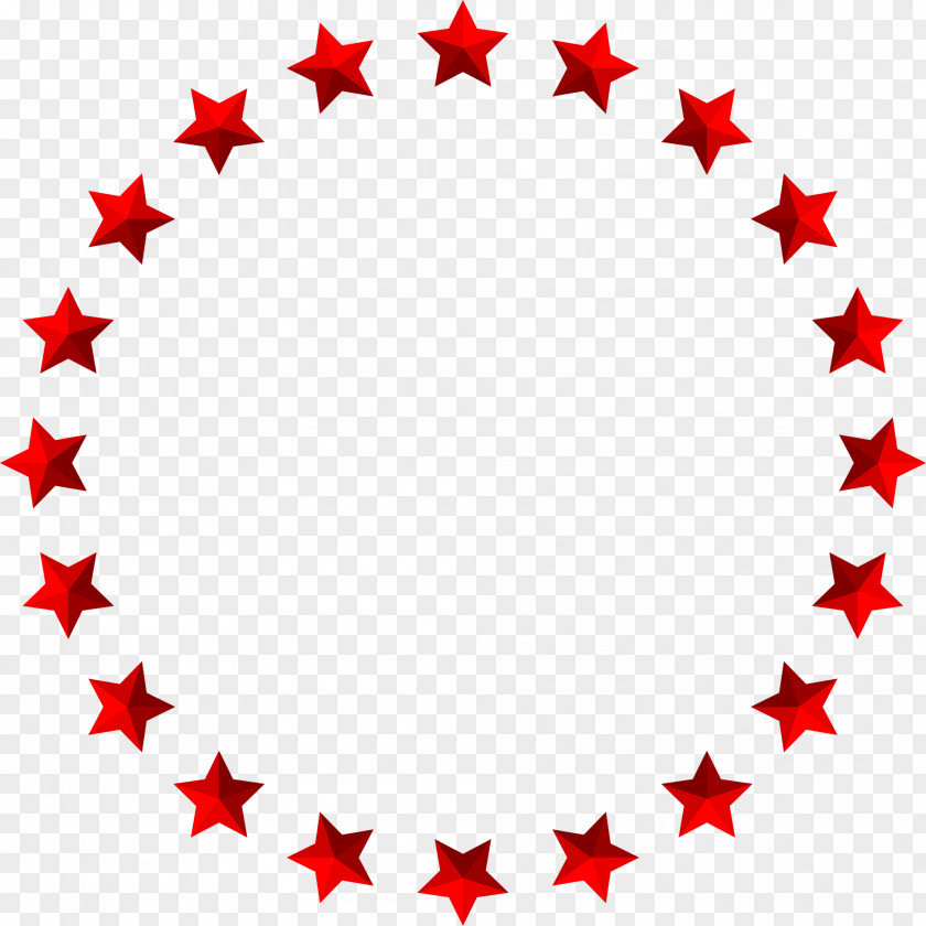 Red Simplified Star Circle Stock Photography PNG