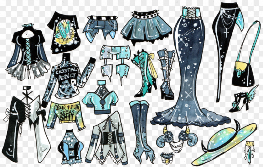 Witchcraft Scrying Crystal Drawing Dress PNG