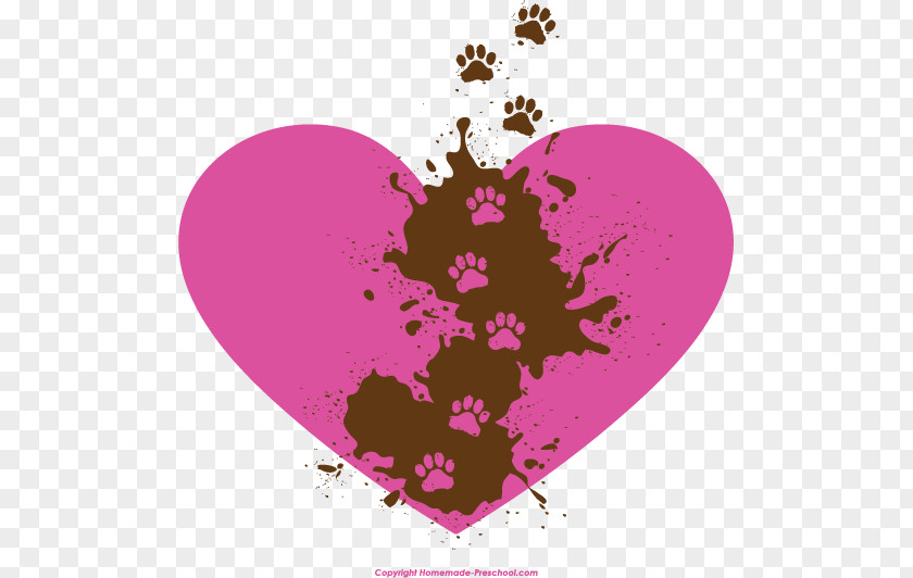 Heart Paw Tiger Clip Art PNG