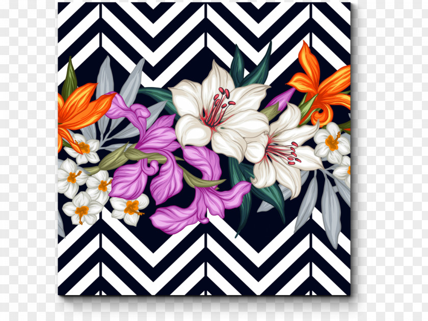 Hand-painted Floral Decorative Borders Desktop Wallpaper PNG