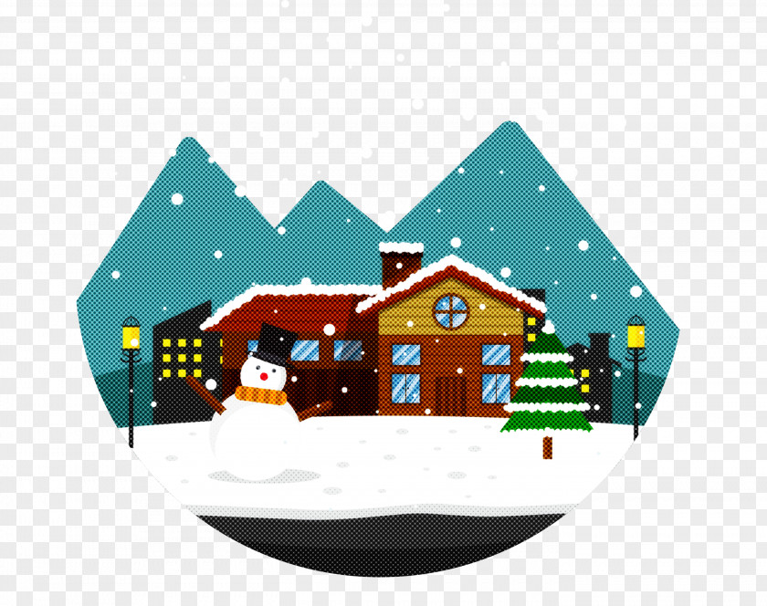 House Home Real Estate Winter Snow PNG